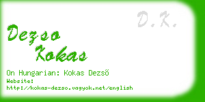 dezso kokas business card